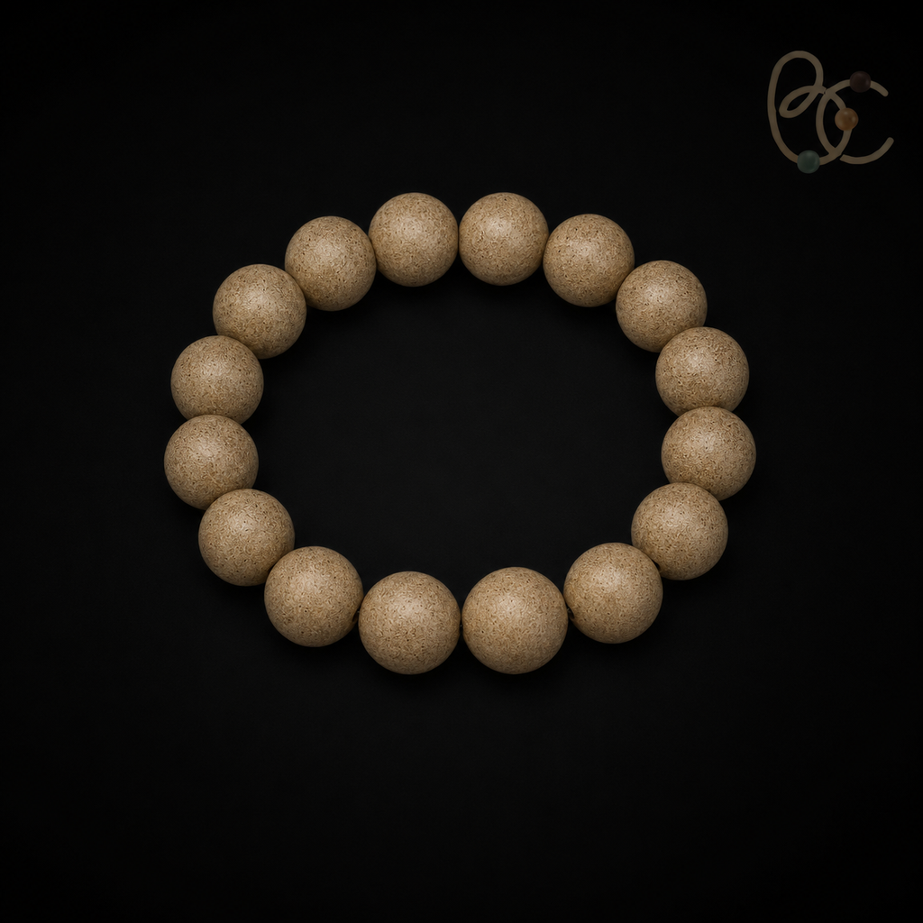 White Dragon Veil — 15mm Sandalwood & Frankincense Bracelet