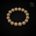 White Dragon Veil — 15mm Sandalwood & Frankincense Bracelet