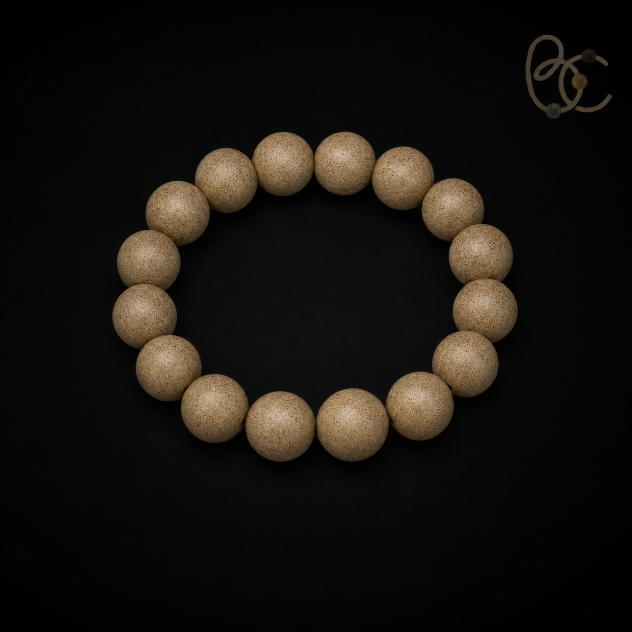 White Dragon Veil — 15mm Sandalwood & Frankincense Bracelet