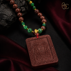 Dunhuang Spectrum — Floral Sandalwood Incense Bead Buddha Necklace