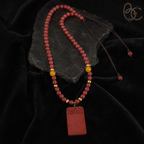 Lady of Blossoms — Agarwood Rose Incense Bead Pendant Necklace