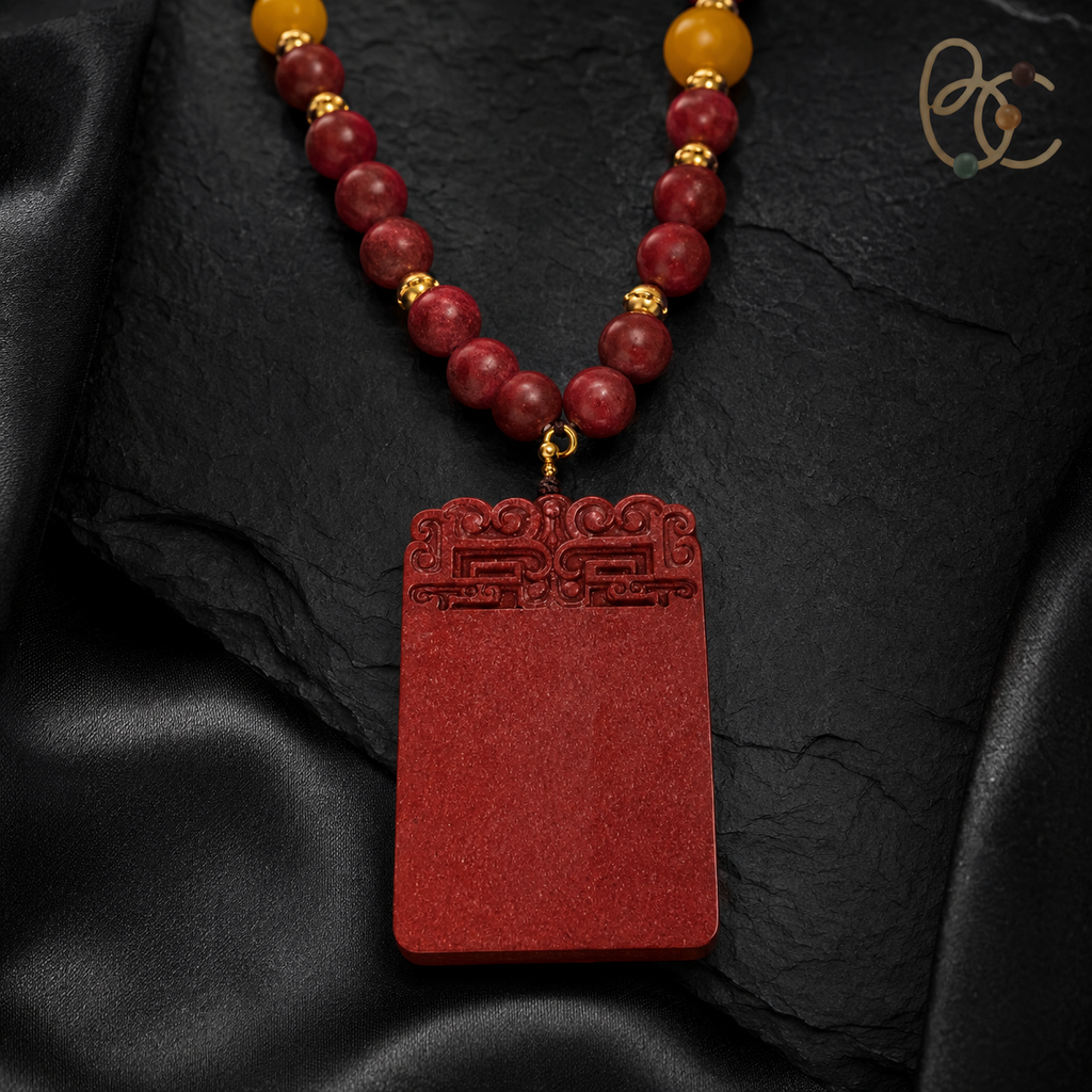 Lady of Blossoms — Agarwood Rose Incense Bead Pendant Necklace