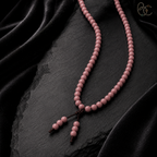 Blush Reverie — Rose Agarwood Long-Strand Incense Mala