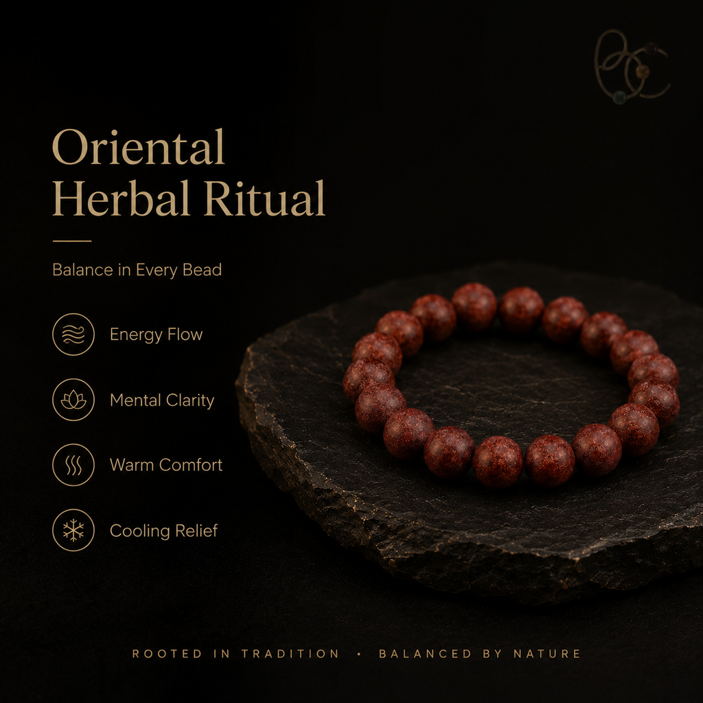 Pure Botanica — 15mm Mint Citrus & Tea Herbal Incense Bracelet