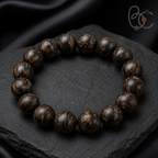 Black Gold Fourfold — 15mm Agarwood Sandalwood Incense Bracelet