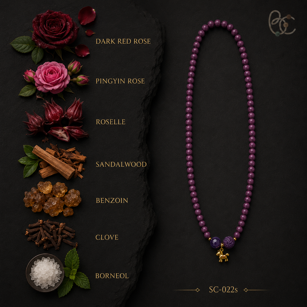 Imperial Violet — Double-Wrap Rose Bracelet with Horse Charm