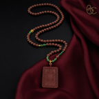Dunhuang Spectrum — Floral Sandalwood Incense Bead Buddha Necklace