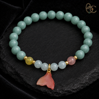 Jade Fortune — Citrus Agarwood Incense Bracelet with Cat's Eye