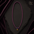 Imperial Violet — Double-Wrap Rose Bracelet with Horse Charm