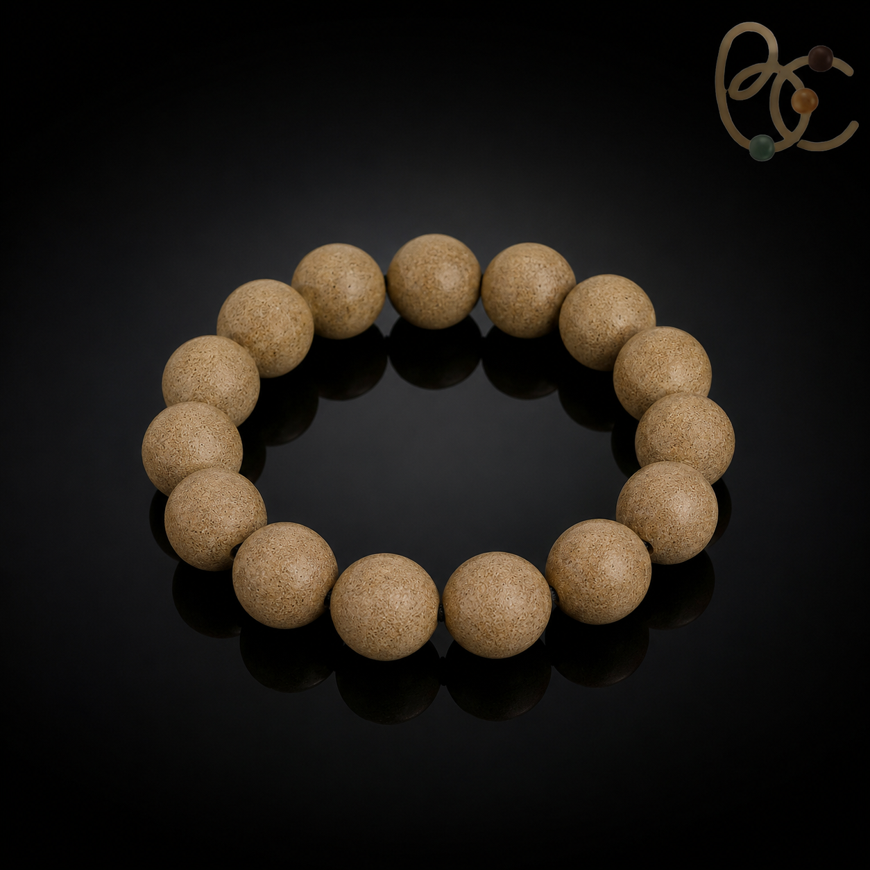 White Dragon Veil — 15mm Sandalwood & Frankincense Bracelet