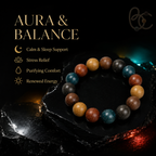 Five Elements Harmony — 15mm Herbal Incense Bead Bracelet