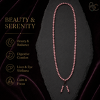 Blush Reverie — Rose Agarwood Long-Strand Incense Mala