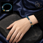 Azure Sage — Mint Agarwood Incense Bracelet with White Agate