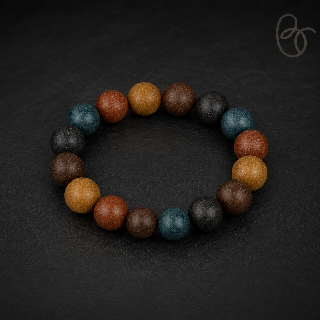 Five Elements Harmony — 15mm Herbal Incense Bead Bracelet
