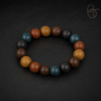 Five Elements Harmony — 15mm Herbal Incense Bead Bracelet