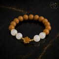 Pear Pavilion — 12mm Agarwood & Sandalwood Charm Bracelet