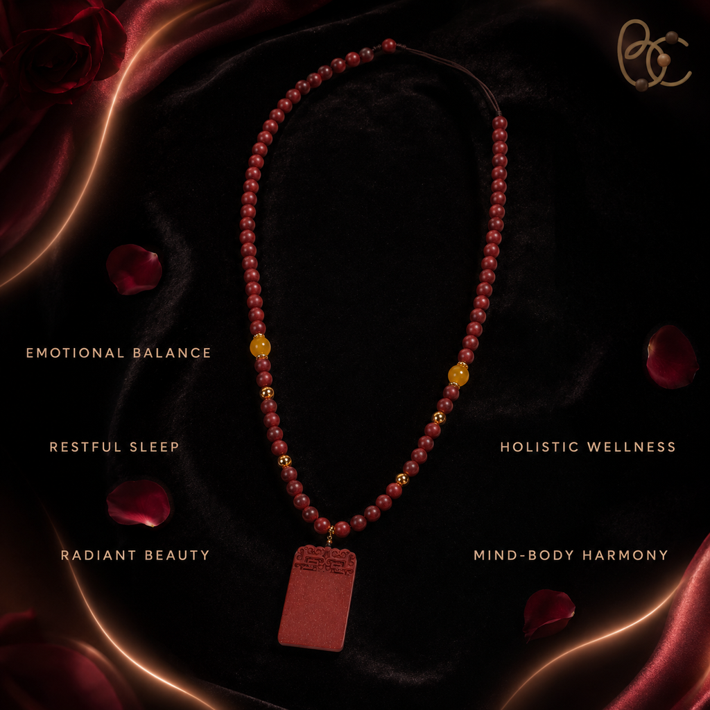 Lady of Blossoms — Agarwood Rose Incense Bead Pendant Necklace