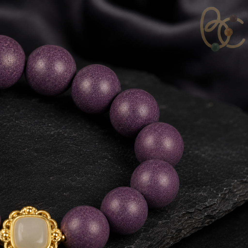 Imperial Violet — Lavender Agarwood Herbal Incense Bracelet