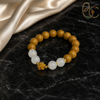 Pear Pavilion — 12mm Agarwood & Sandalwood Charm Bracelet