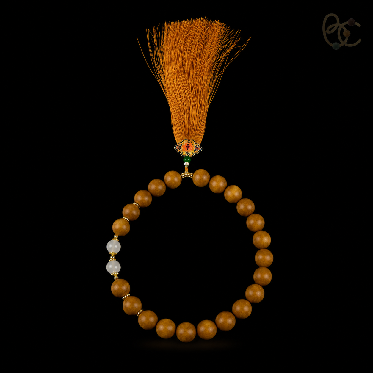 Pear Pavilion — 18mm Agarwood & Sandalwood Incense Bracelet
